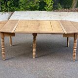 Louis Philippe XVIII century extendable round dining table, renovated, 200cm