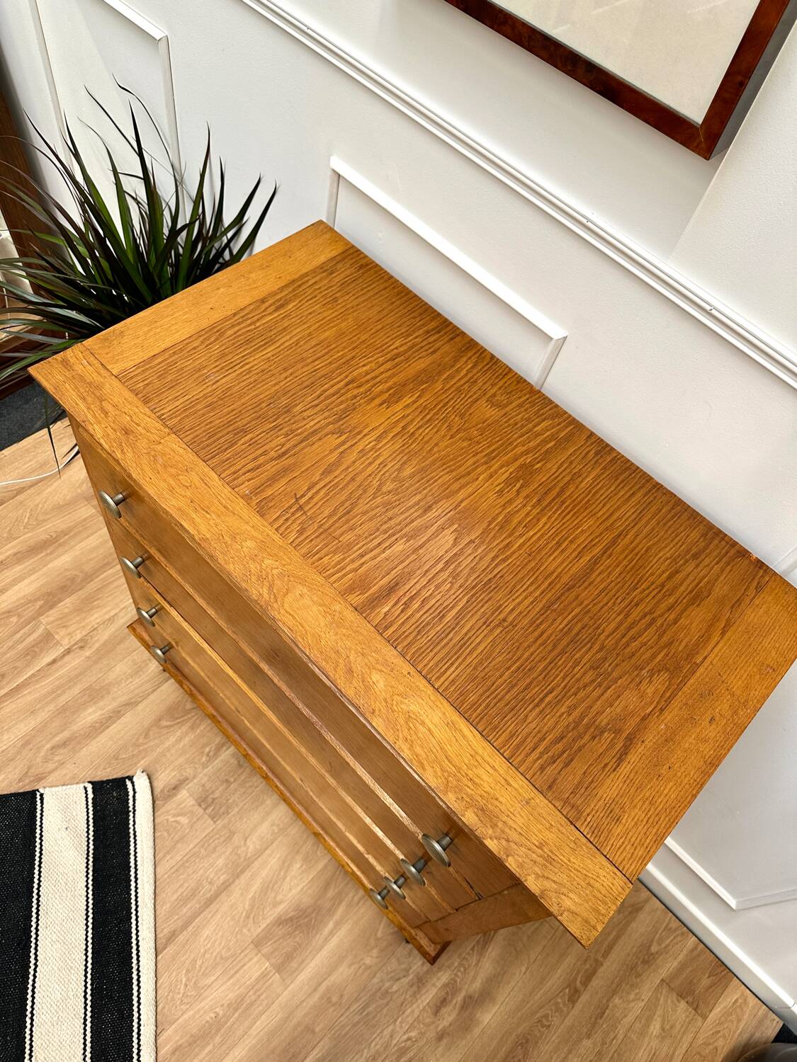 Vintage compass foot chest of drawers