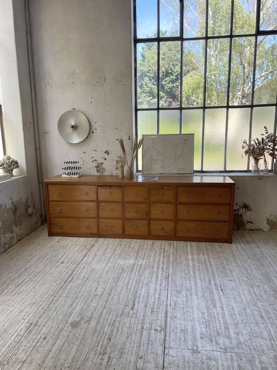 XXL golden oak craft furniture from the 50s