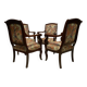 Four 19th century mahogany armchairs