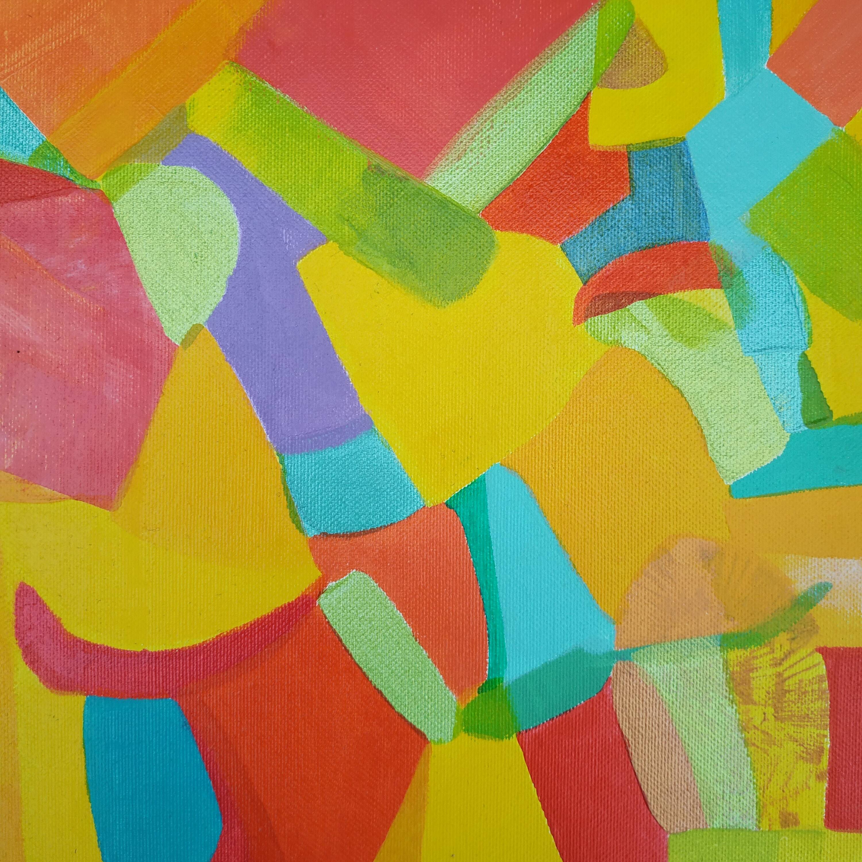 Abstract painting contemplation