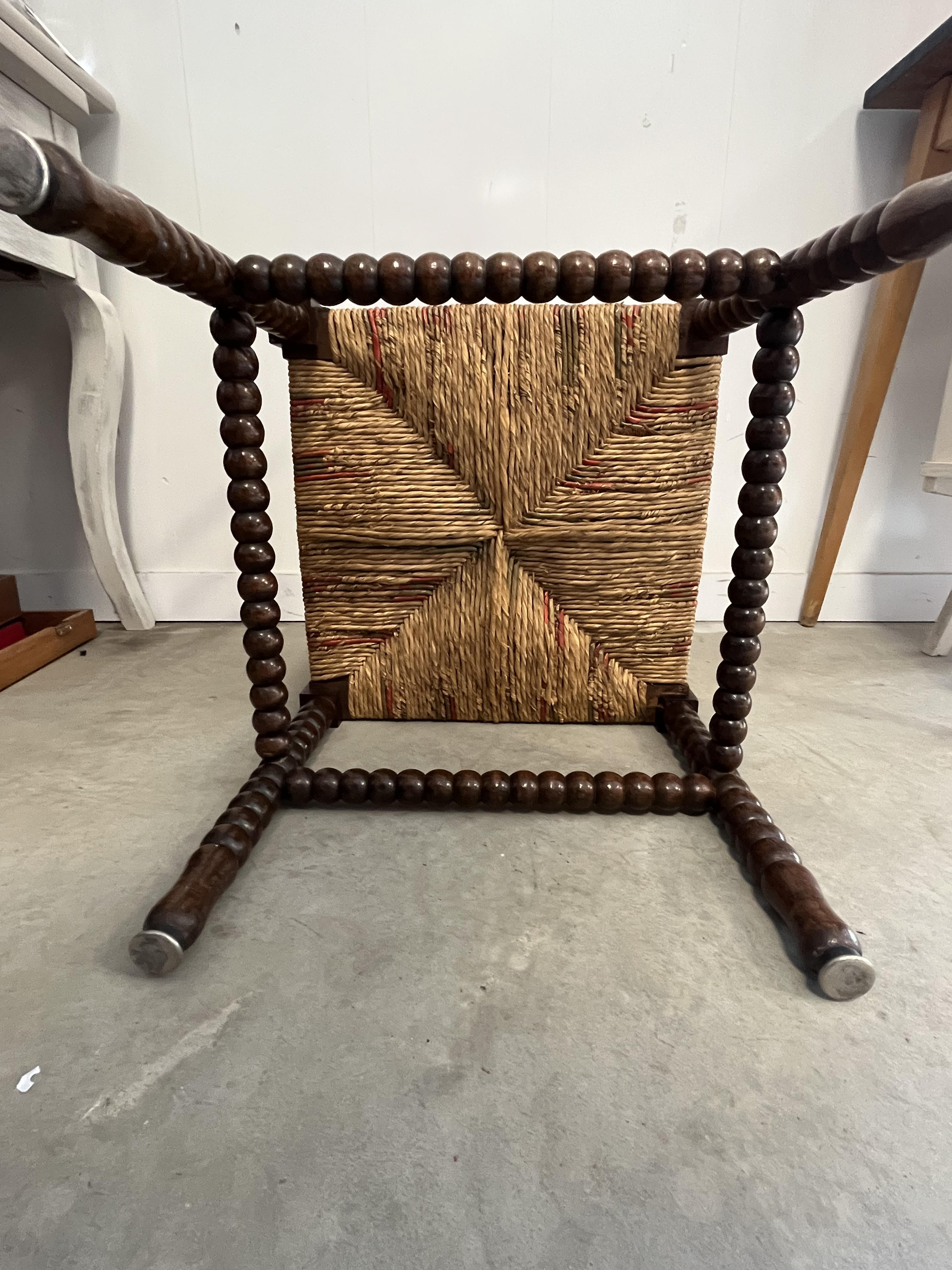 Armchair angle pearl wood rosary turned wood inspired by Louis XIII