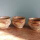 Soup bowls and cups in Puisaye stoneware by Jean-Pierre Prud'homme
