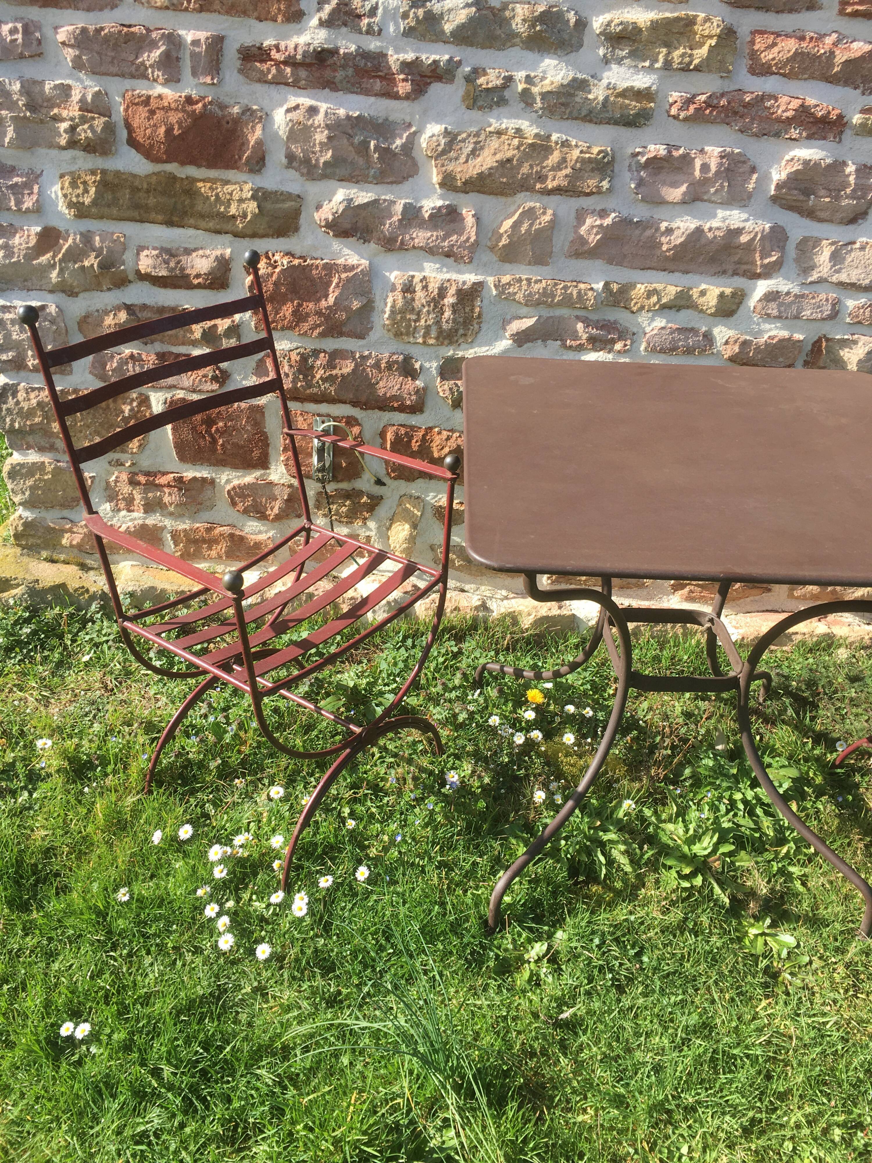 Wrought iron garden set