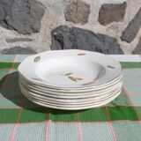 Set of 8 soup plates in Nemours earthenware