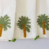 Palm embroidered towels