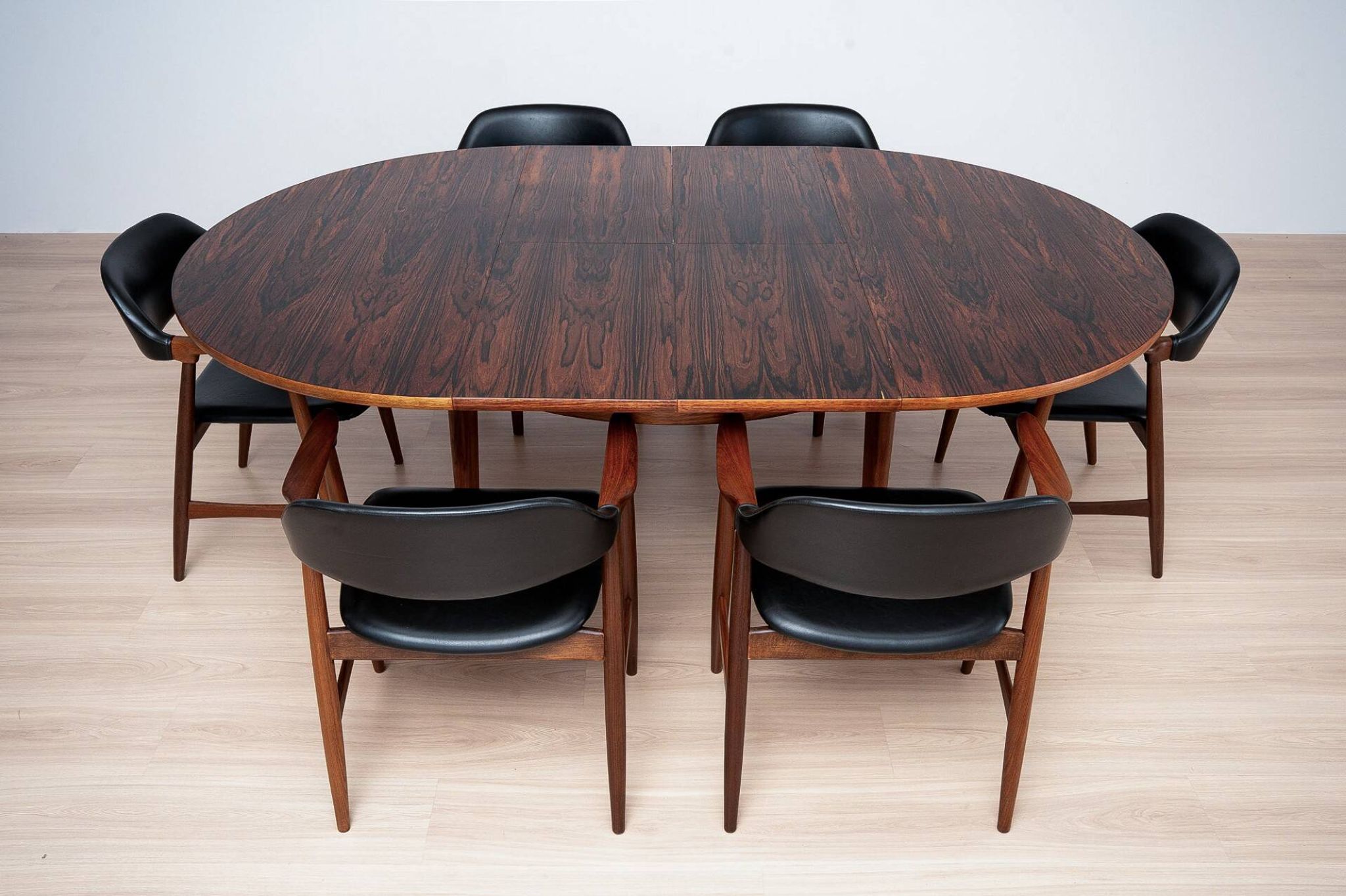 1960s Mid-Century Dining Set, 6 Carlton Armchairs by Låte Møbelfabrikk & Ex
