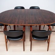 1960s Mid-Century Dining Set, 6 Carlton Armchairs by Låte Møbelfabrikk & Ex
