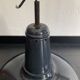 Vintage 1940s pendant lamp with marine enamel bowl - 47 x 40 cm