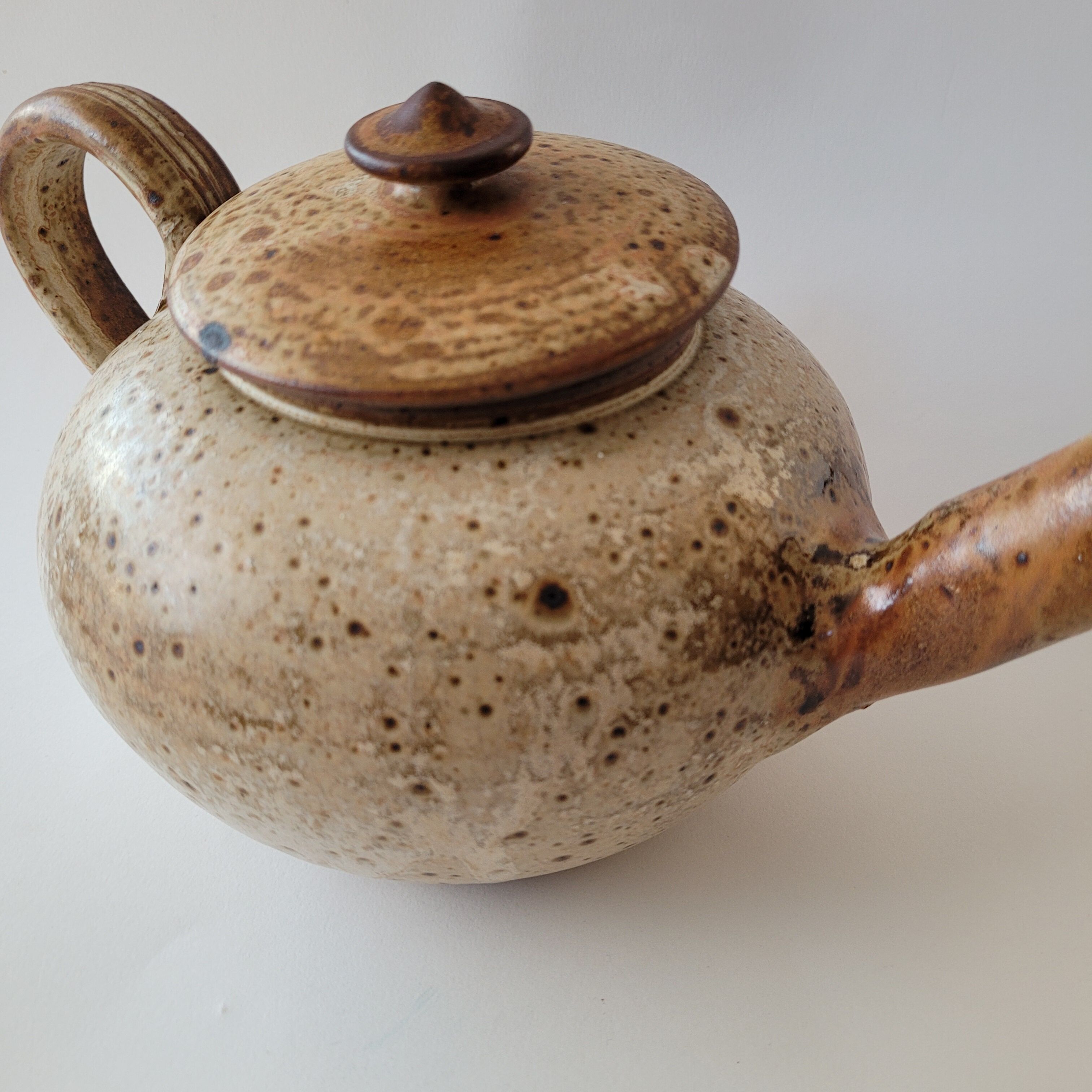 Large artisanal sandstone teapot