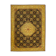 Handwoven persian overdyed 291 cm x 404 cm yellow wool rug