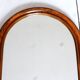 Miroir bambou ovale 55.5X34 cm/21.85 X 13.38"- ancien miroir mural bambou,