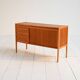 Buffet scandinave en teck avec bureau escamotable, années 1960
