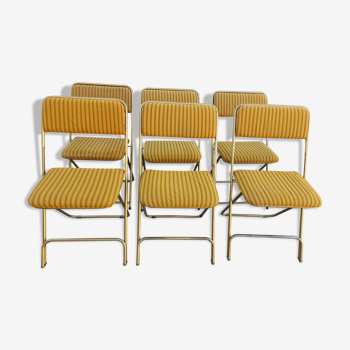6 chaises pliante Lafuma vintage 1970