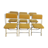 6 folding chairs Lafuma vintage 1970