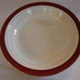 Round, hollow, opaque porcelain serving dish by digoin sarreguemines pasteur