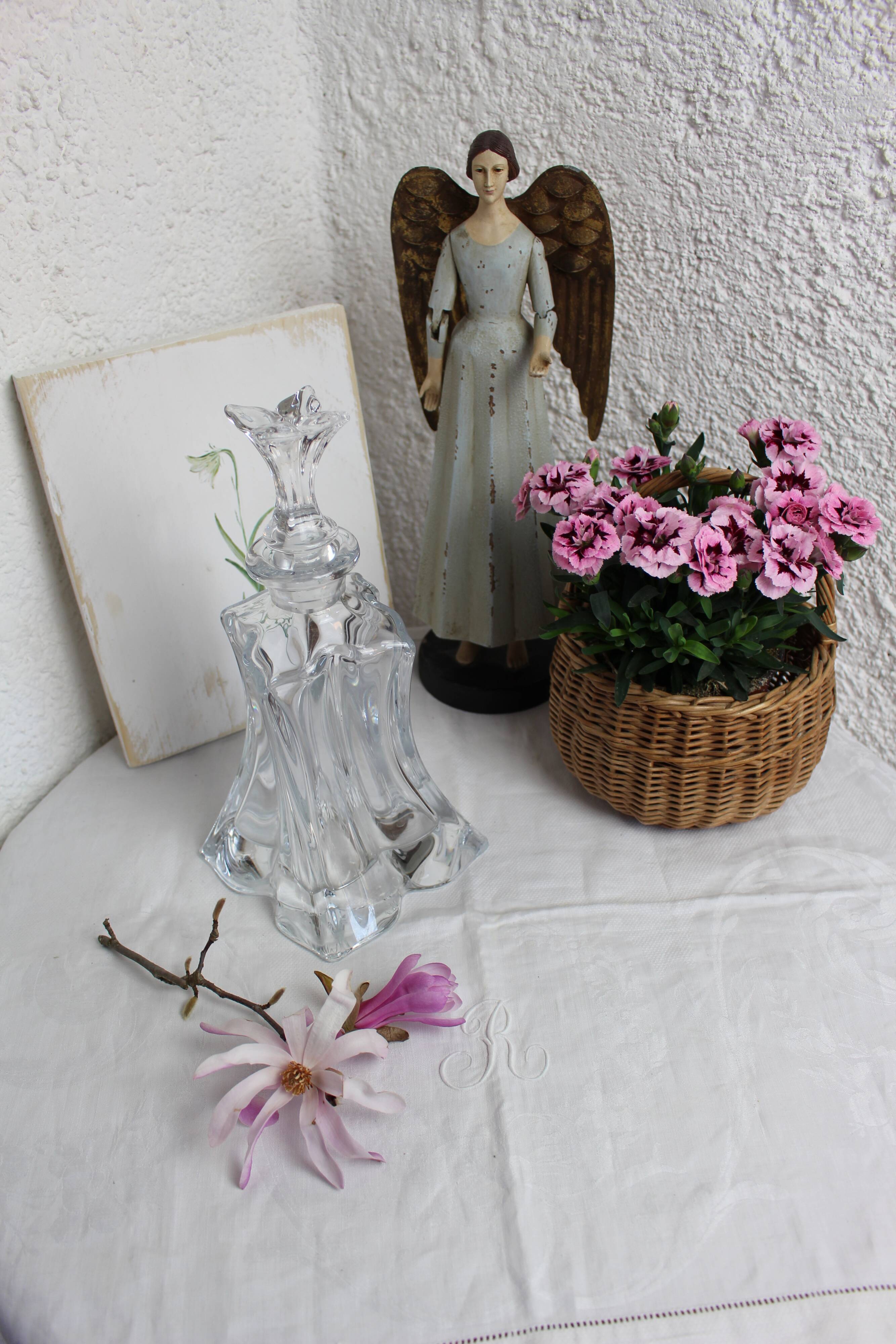 Crystal carafe stamped "Bohemia"