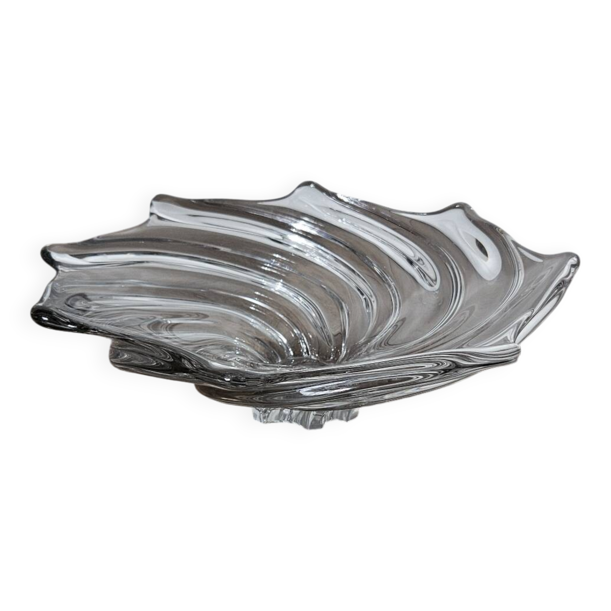 Vintage glass spiral trinket tray