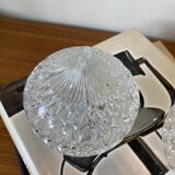 2 small antique transparent glass globes for wall lamp chandelier.