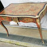 Boulle marquetry desk table, Napoleon 3 period