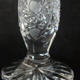 Bohemian crystal soliflore vase hand-cut