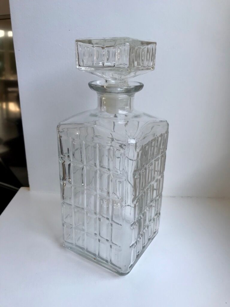 70s glass whisky decanter