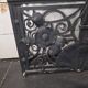Art Deco coat rack wardrobe in wrought iron from the 1930s.