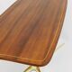 Table basse Oswald Haerdtl x Hagenauer Vienne en laiton et noyer, Autriche, années 1950