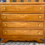 Art deco chest of drawers in oak