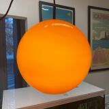 Orange ball chandelier