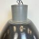 Grande Lampe d'Usine Industrielle en Émail Gris Foncé d'Elektrosvit, 1960s