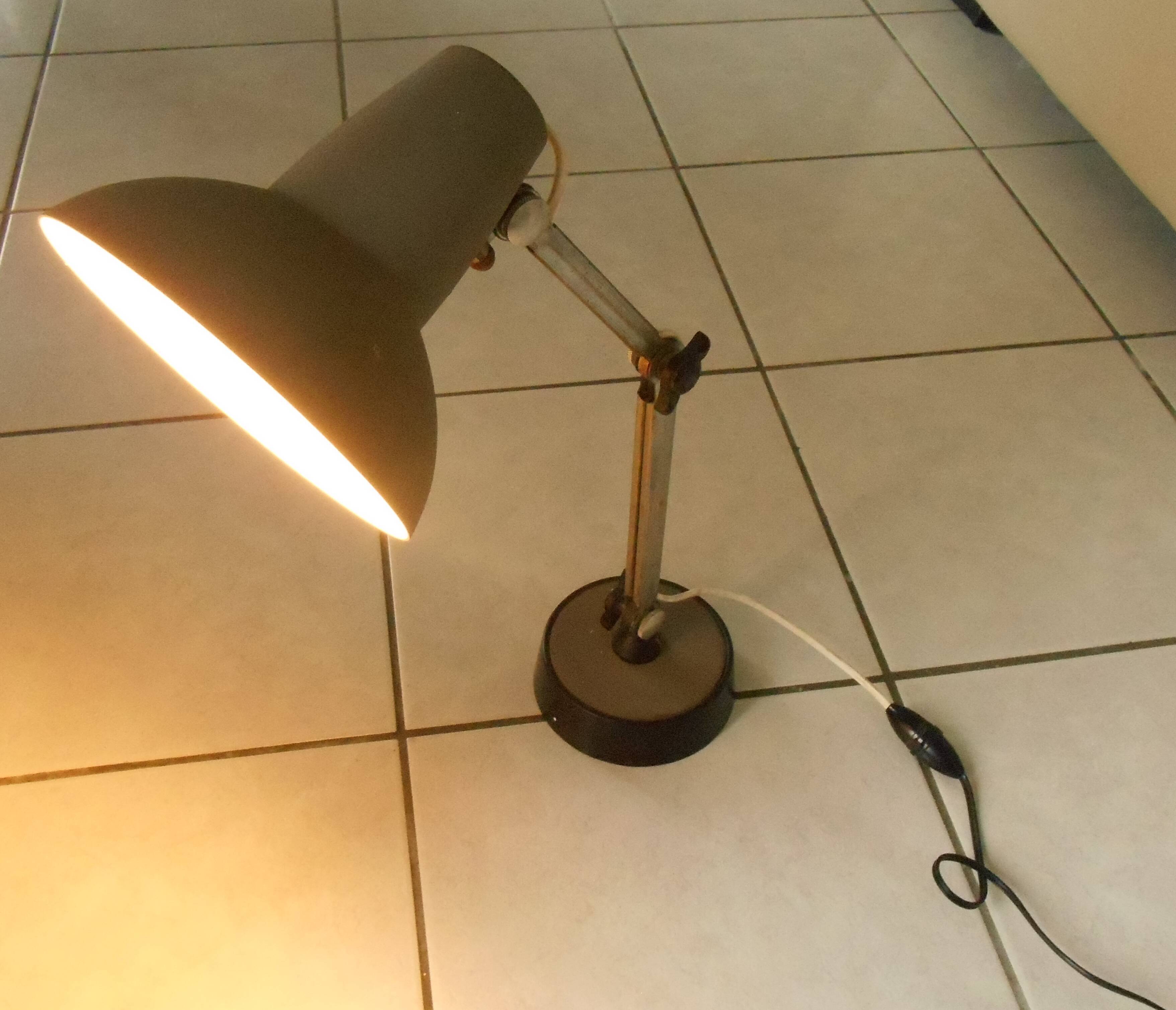 Lot of two old chrome lamps