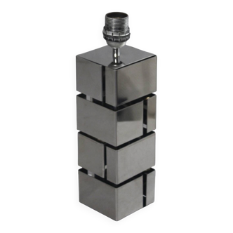 Curtis Jere vintage design lamp base "Building" chrome steel 1970s