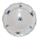 Old plate in Northern earthenware with blue floral decoration eighteenth century