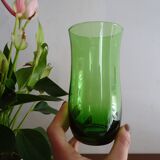 8 verres eau en verre soufflé vintage verts