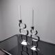 Pair of circle candlesticks by Matthew Hilton, England, 1980