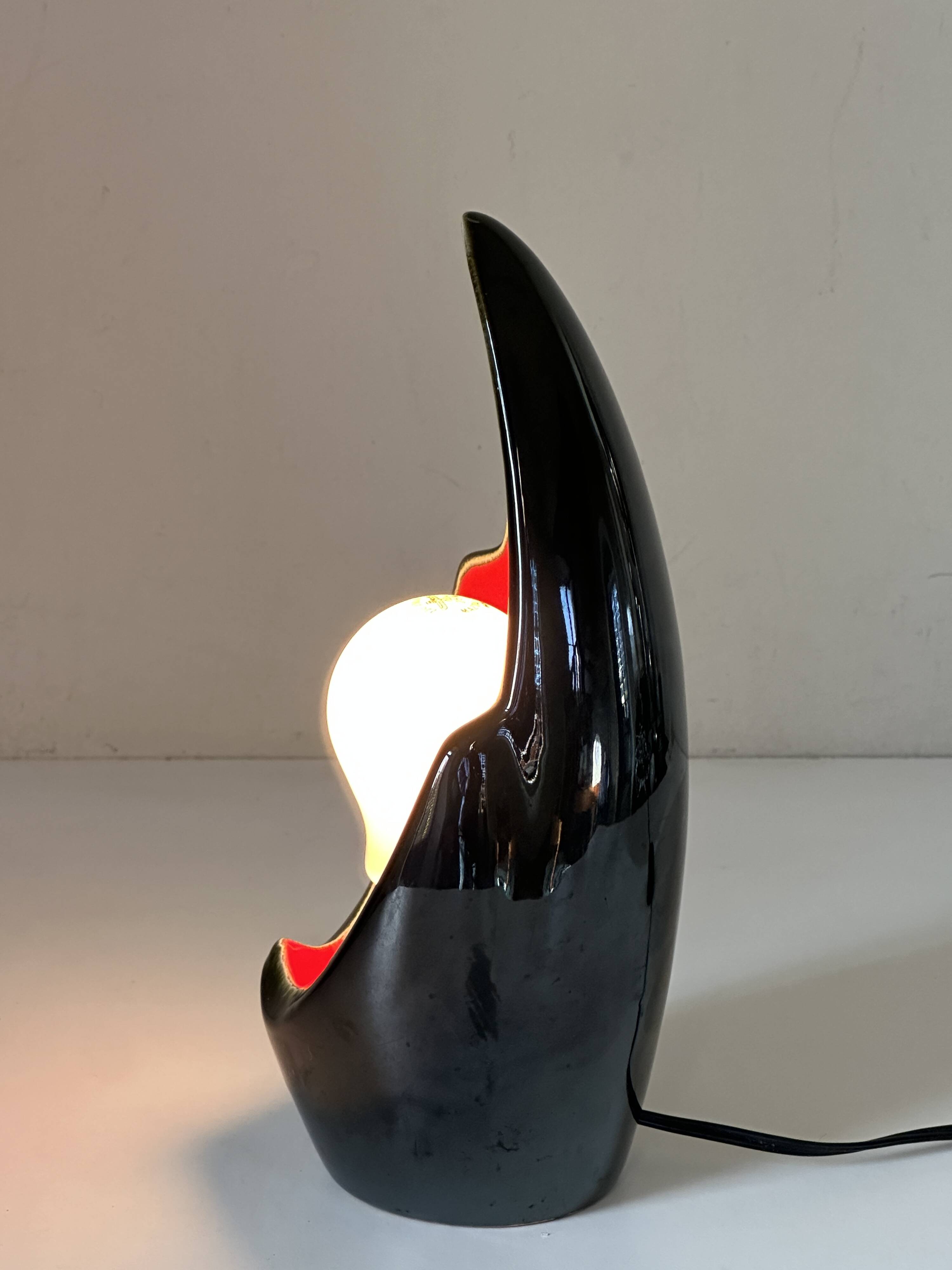 Vintage design ceramic lamp from the 60s