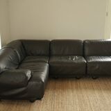 Canapé Modulaire Flandra en Cuir par Vico Magistretti pour Cassina, Italie, années 1970