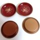 Set of 4 vintage red coasters