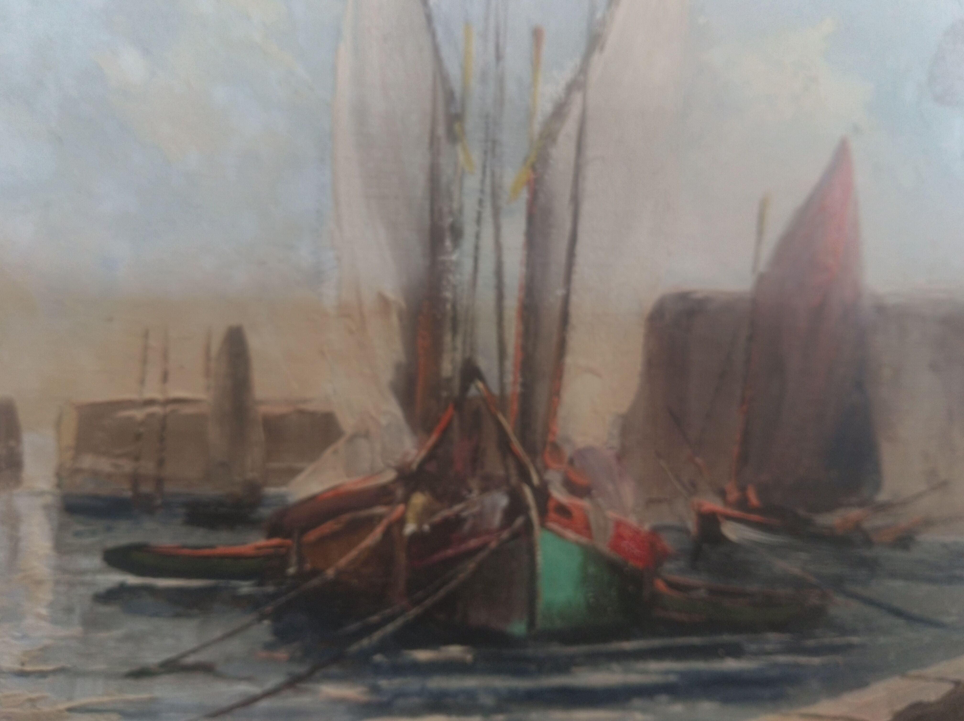 Tableau marine vers 1940 par Claude Marcy