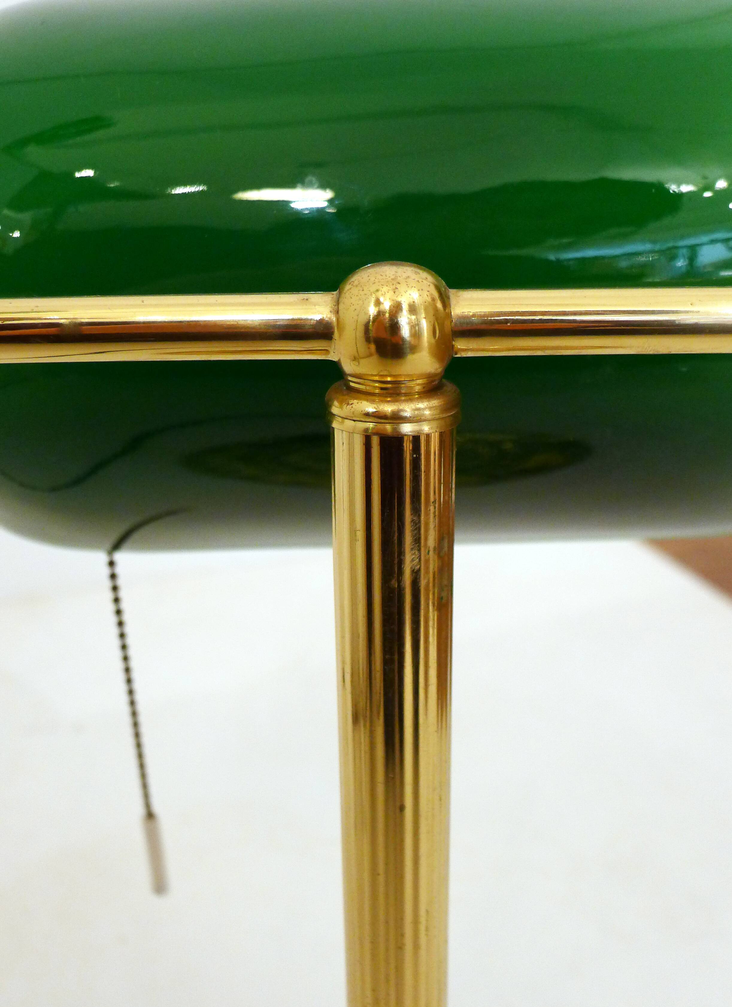 Desk lamp (library/banker) green & gold