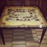 Coffee table, game of the goose, the life of Napoleon