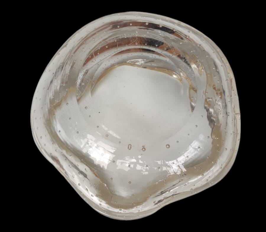 Old Murano bubbled glass cup Italian design