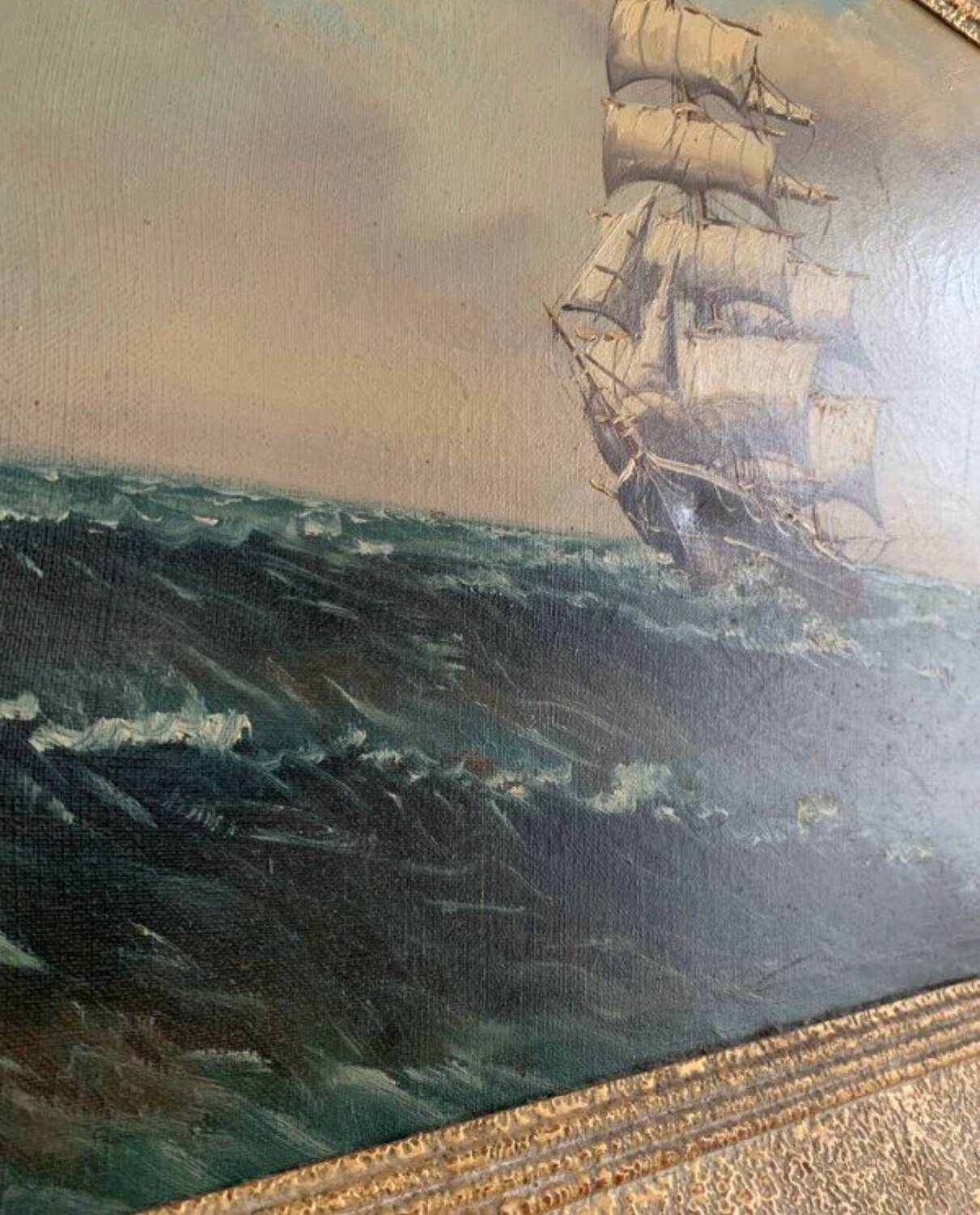 Old marine painting
