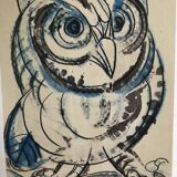 Poster H by Waroquier At the Pont des Arts Paris 1960
