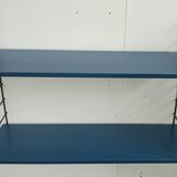 Wall shelf unit in blue from the 70s