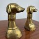 Dog bookends, solid brass, 1970s.