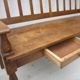 Settle in solid beech