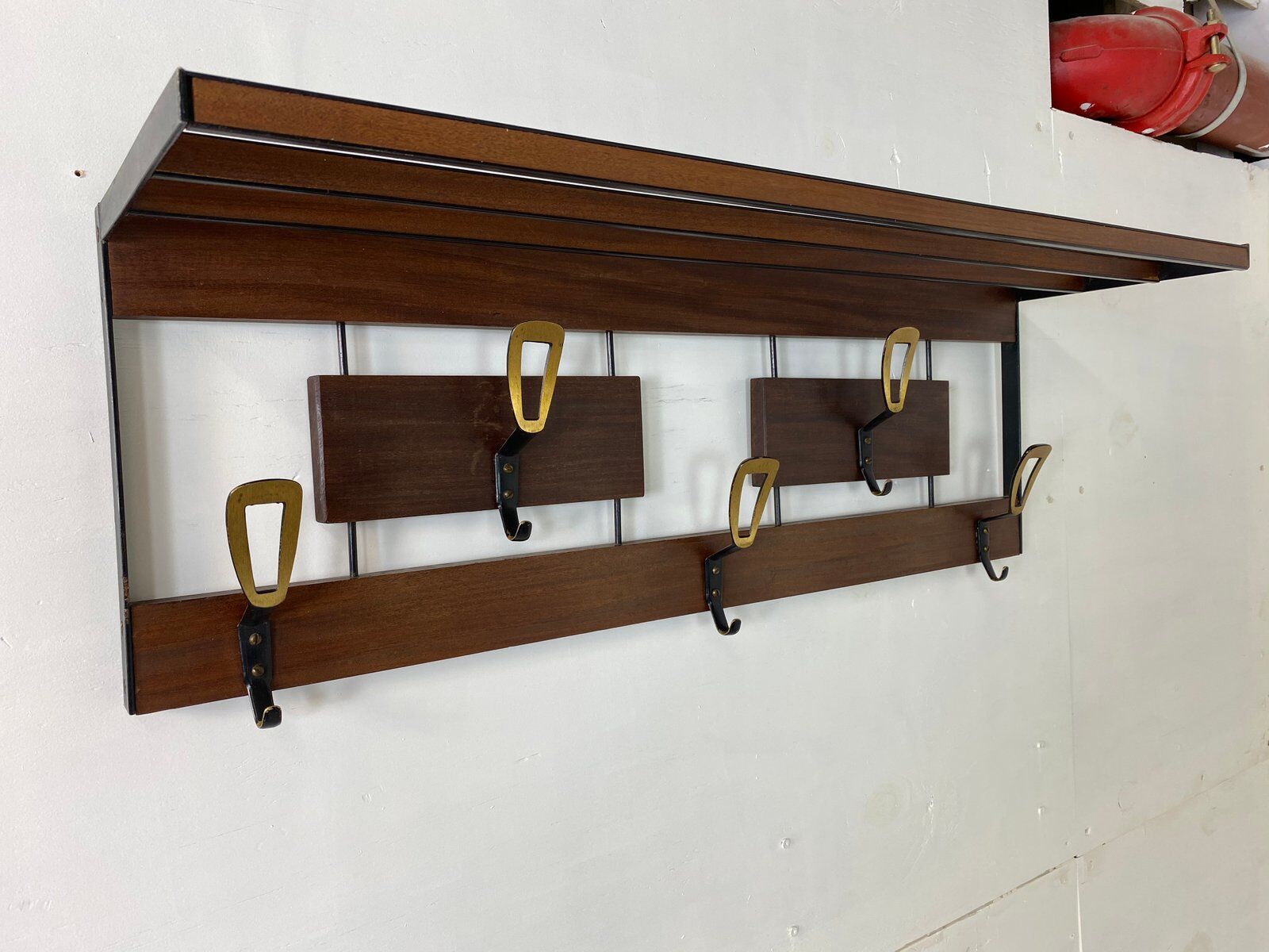 Modernist teak brass - 1950s metal