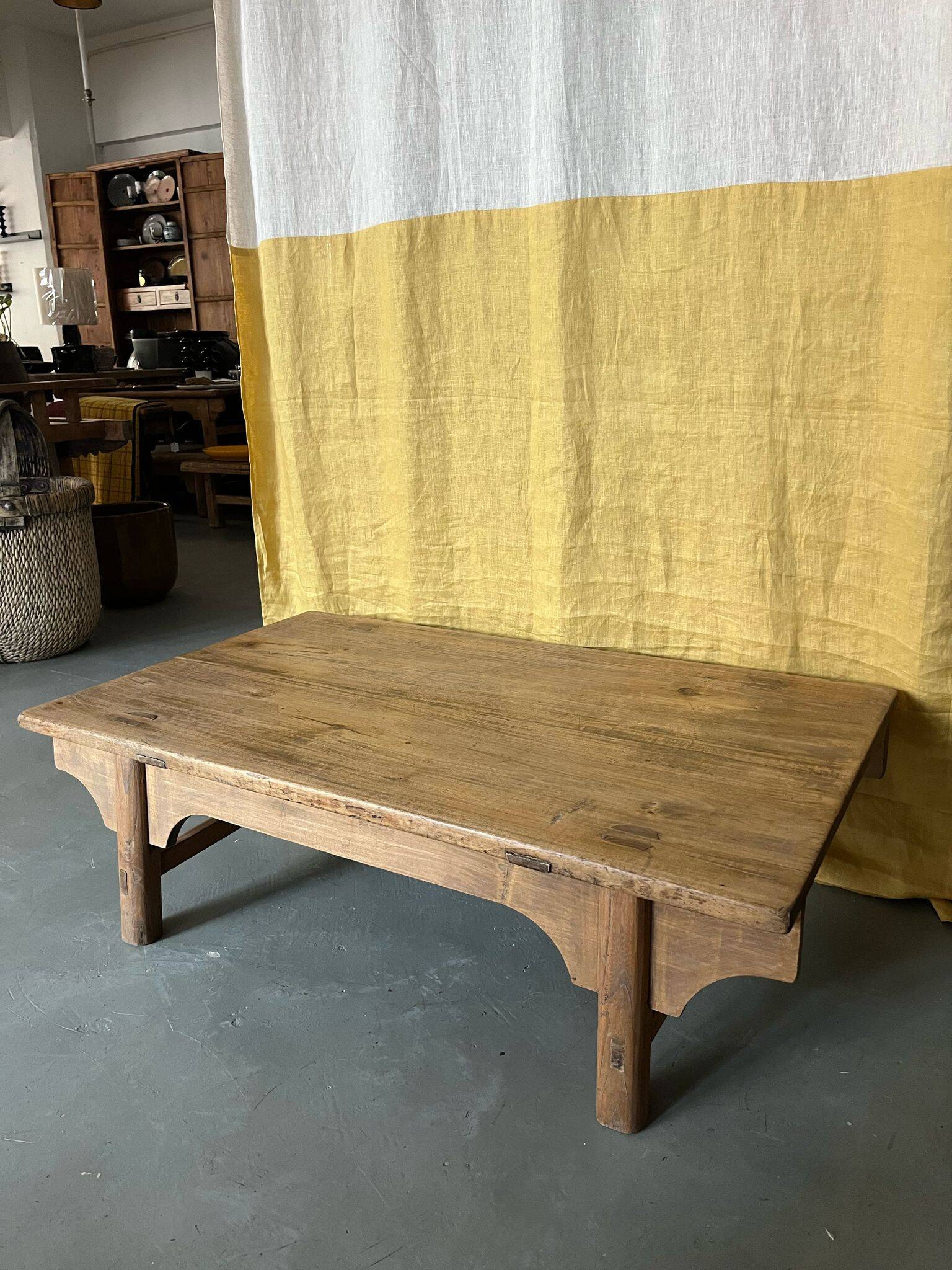 Antique Elm Wood Coffee Table